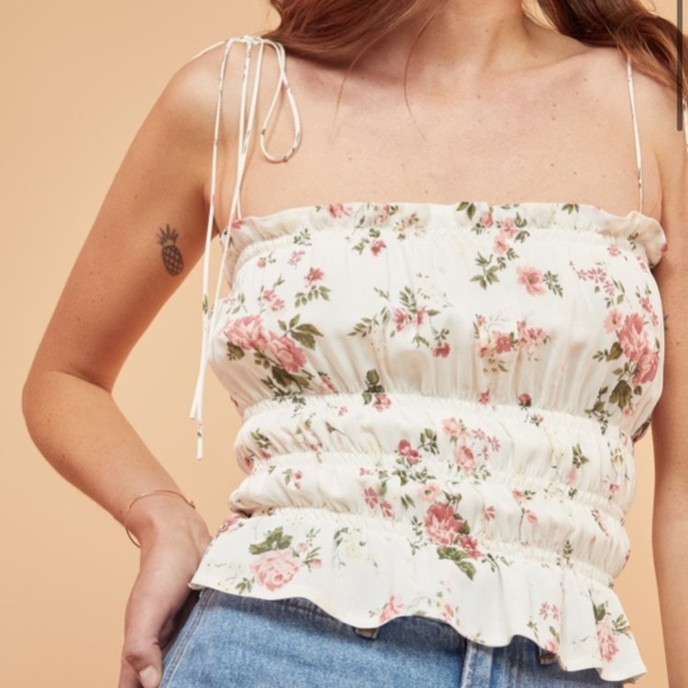 Reformation Floral Tie Cami